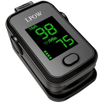 LPOW Fingertip Pulse Oximeter with Batteries and Lanyard, Oxygen Level Pulse Rate, A310E