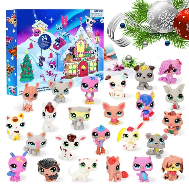 LPS Advent Calendar Christmas 2024, Littlest Shoop Pett Shop Toy Lps Gen7,2024 Christmas Advent