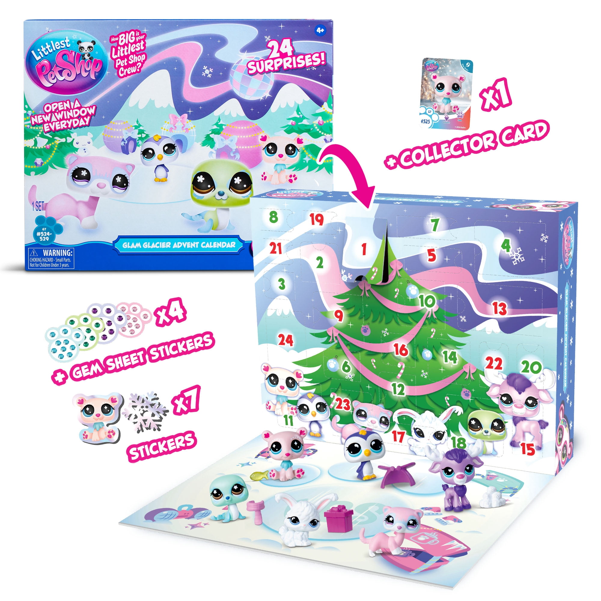 Littlest Pet Shop Glam Glacier Holiday Advent Calendar Countdown to Christmas for Kids