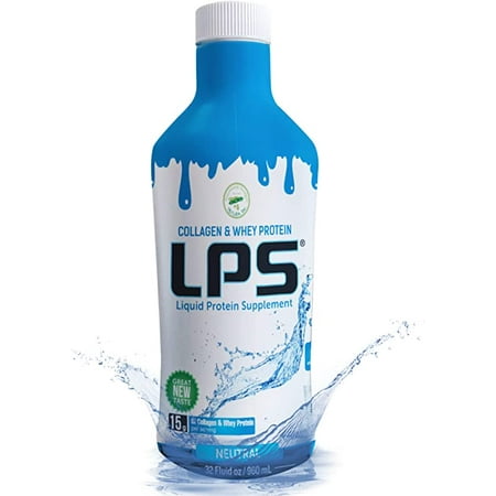LPS Sugar-Free Collagen & Whey Liquid Protein Supplement by Nutritional Designs, 15g Protein/oz, Neutral Flavor
