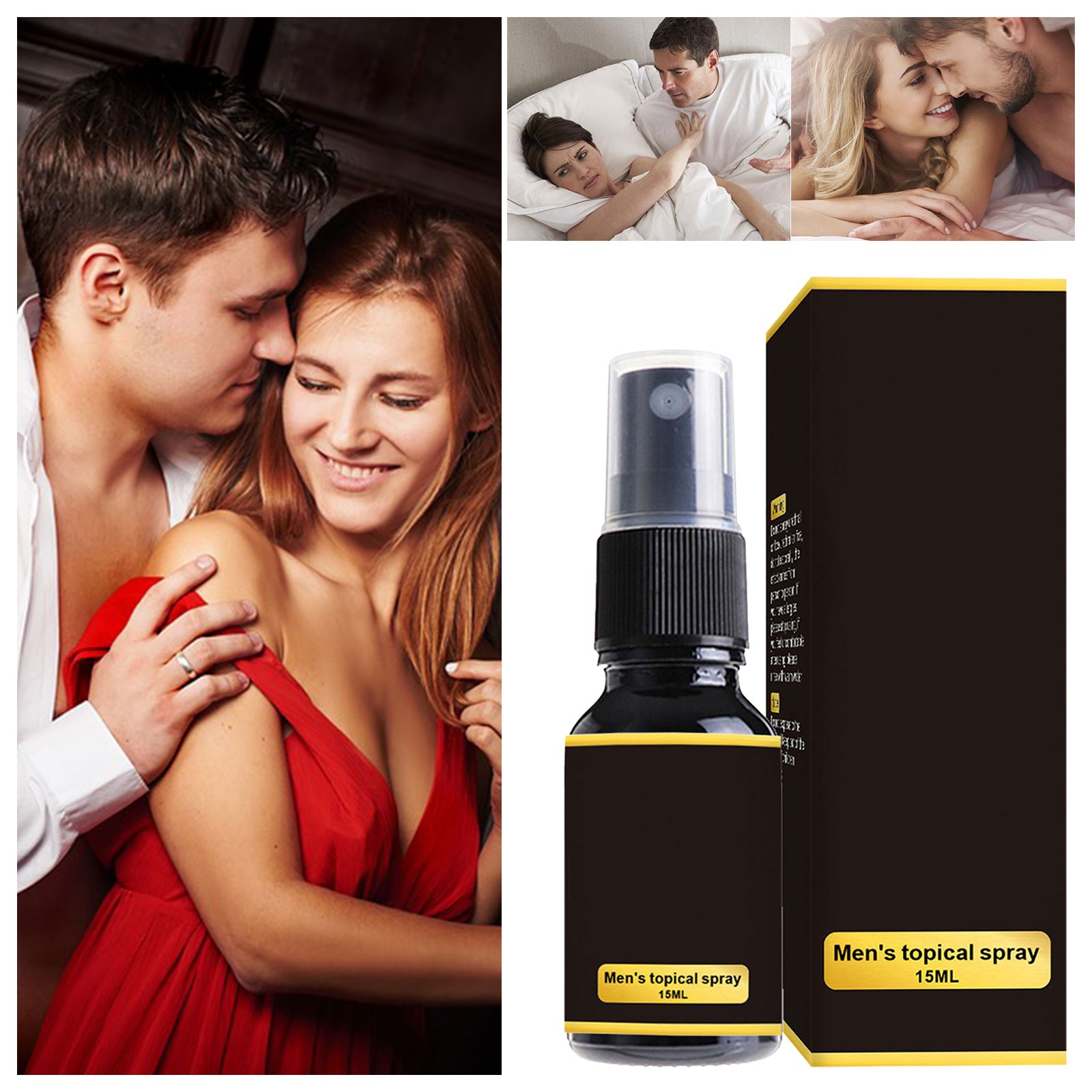 LPSSTORE Men'S Topical Spray Enhances Men'S Physique Couples uality Men'S Topical Spray Men'S Massage Oil Increases Growth Increases Oil Delay Time 15ml