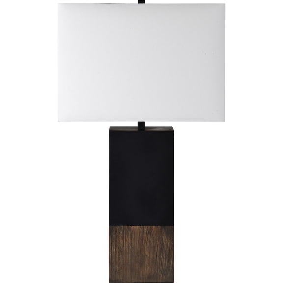 Renwil Broma 17" Modern 1-light Pine Wood Table Lamp in Natural/Matte Black