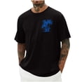 thumbnail image 1 of LPZOOGU Men's Casual Palm Tree Tee Versatile Short Sleeve Crew Neck Fashion Top Comfortable Summer Shirt for Daily Wear, 1 of 4