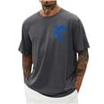 thumbnail image 1 of LPZOOGU Men's Casual Palm Tree Tee Versatile Short Sleeve Crew Neck Fashion Top Comfortable Summer Shirt for Daily Wear, 1 of 4