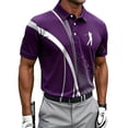 thumbnail image 1 of LPZOOGU Men's Golf Performance Polo Shirt Golfer Silhouette & Geometric Print Short Sleeve Athletic Golf Top, 1 of 4