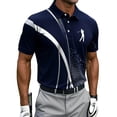 thumbnail image 1 of LPZOOGU Men's Golf Performance Polo Shirt Golfer Silhouette & Geometric Print Short Sleeve Athletic Golf Top, 1 of 4