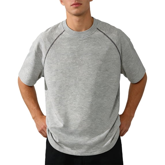 LPZOOGU Men's Summer Solid Color Short Sleeve Raglan Sleeve Athletic T-Shirt Quick Dry Moisture Wicking Workout Running Gym Top