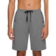 thumbnail image 1 of LPZOOGU Mens Gym Shorts Lightweight Athletic Hiking Short Quick Dry Workout Running Shorts with Zipper Pockets, 1 of 7
