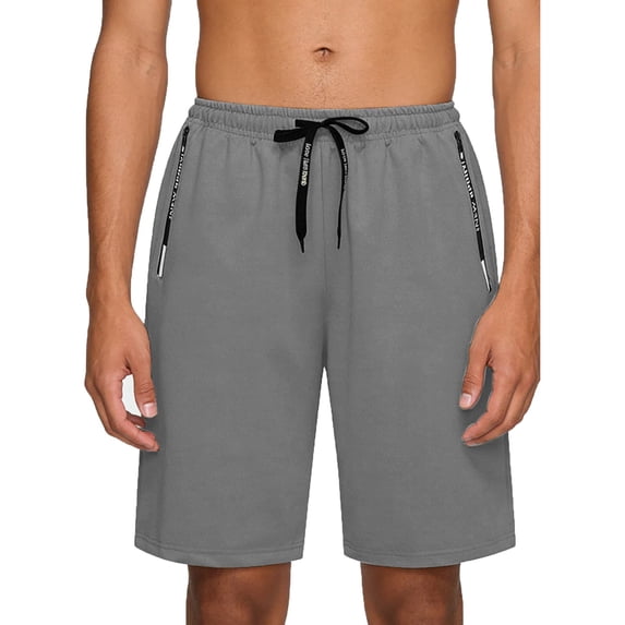 LPZOOGU Mens Gym Shorts Lightweight Athletic Hiking Short Quick Dry Workout Running Shorts with Zipper Pockets