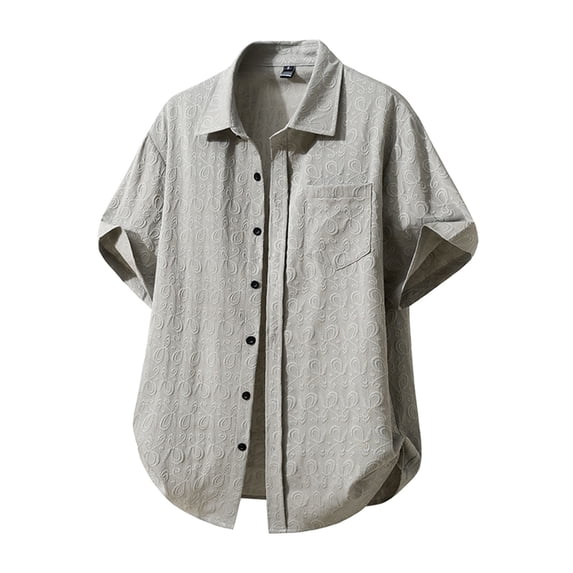 LPZOOGU Mens Hawaiian Tropical Shirt Short Sleeve Casual Button Down Floral Summer Beach Shirts with Pocket