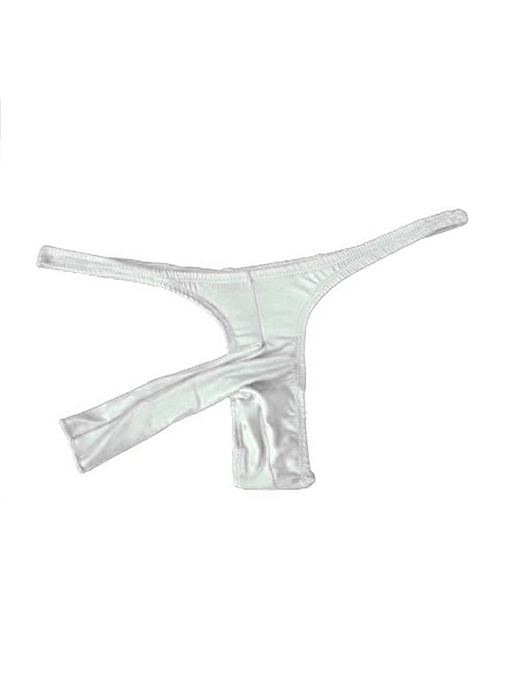 Mens G Strings & Thongs Underwear Men's Fashion Sretch G-String T-Back Micro Thong Briefs Underwear Men Thong Male Thong Underwear(White,One size)