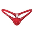 thumbnail image 1 of LQCMBYF Mens Lingerie New Men Sexy Gay Underpants Ultra-Thin Ice Silk With Low Waist Briefs Underwear Mens Pouch Underwear Bulge Pouch Underwear for Men(Red,M), 1 of 8