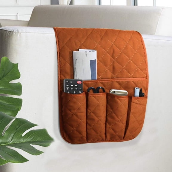 LQCrafK 2PCS Sofa Armrest Organizer Non-Slip Arm Chair Bedside Caddy Storage Organizer for Recliner Couch with 5 Pockets for Cell Phone TV Remote Control Magazines