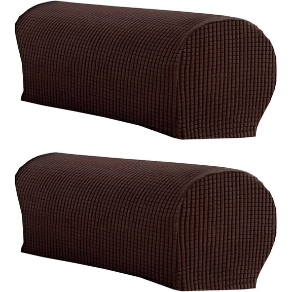 LQCrafK 2Pcs Soft Stretch Plush Armrest Covers, Stretch Armrest Covers for Chairs/Sofas, Couch Arm Covers, Furniture Protector Armchair Slipcovers for Recliner