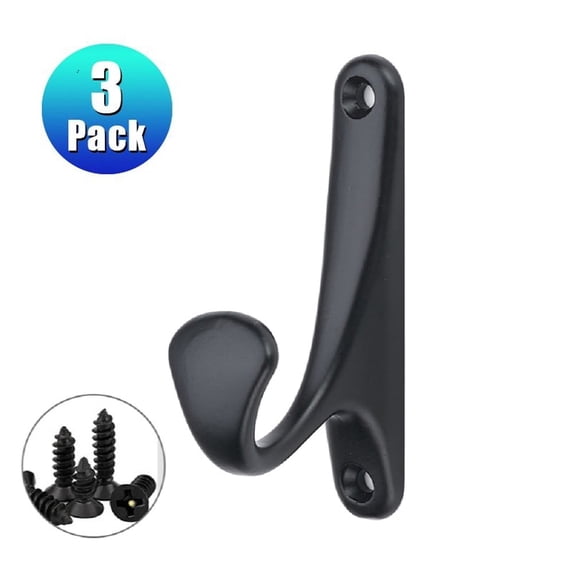 LQCrafK 3 Pack Robe Towel Hooks for Bathroom Kitchen, Durable Stainless Steel Hanging Wall Hooks