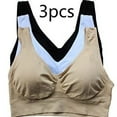 thumbnail image 1 of LQCrafK 3 pack Women Sports Bra Wirefree Yoga Bras Tank Top High Intensity Push Up, 1 of 7