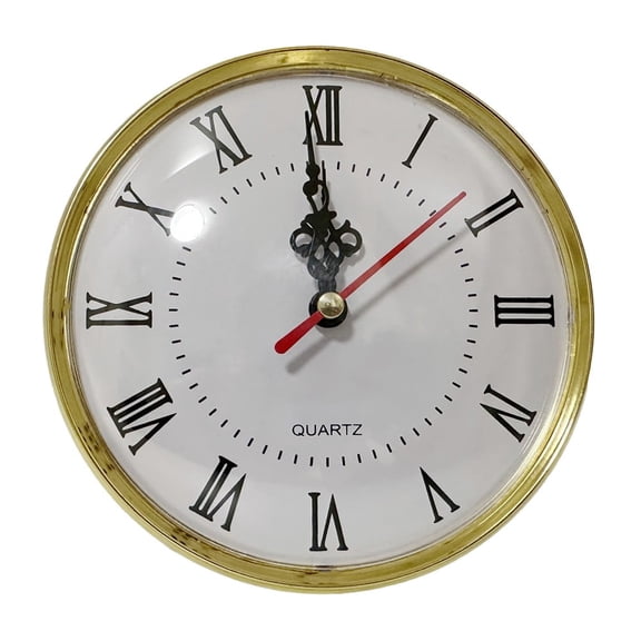 LQCrafK 5.2 Inch (130 mm) Silver Quartz Clock Insert with Roman Numeral and Quartz Movement