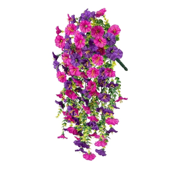 LQCrafK, Artificial Hanging Flowers for Outdoor, Simulated Rose Artificial Flower Plastic Flowers Vines Artificial Flowers for Outdoor Home Wedding Garden Yard Hanging Baskets Decoration