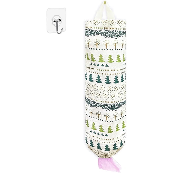 LQCrafK Bag Holder, Reusable Grocery Bag Holder for Bags, Strong Bag Storage Dispenser with Hanging Loop, Wall Mount Bag Dispenser for Home Kitchen Cabinet, 1 Pack, 22in x 8.3in