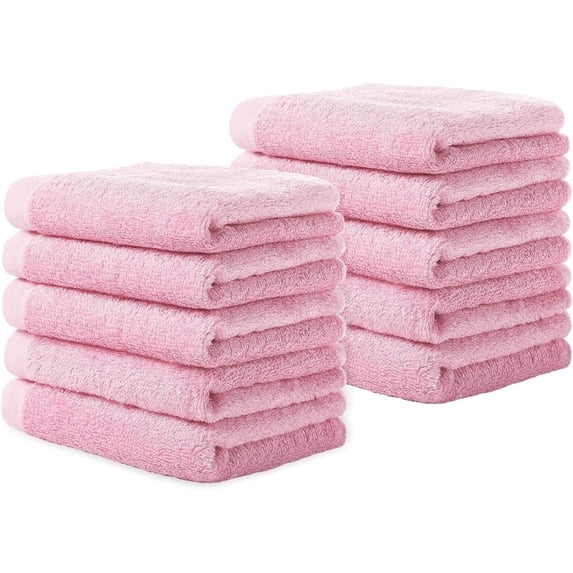 LQCrafK Bamboo Washcloths Towel Set 10 Pack Baby Wash Cloth for Bathroom-Hotel-Spa-Kitchen Multi-Purpose Fingertip Towels and Face Cloths 10'' x 10''