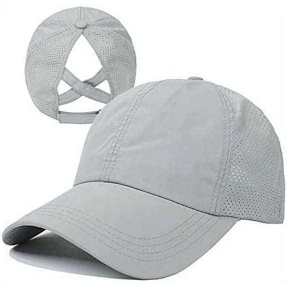 LQCrafK Criss Cross Ponytail Hat High Mesh Womens Baseball Cap Hat Ponytail Hat for Women