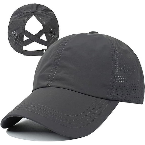 LQCrafK Criss Cross Ponytail Hat High Mesh Womens Baseball Cap Hat Ponytail Hat for Women