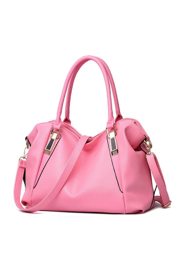 Crossbody Bags for Women Fashion Soft Leather Large Capacity Bag One Shoulder Bag Handbag Pink