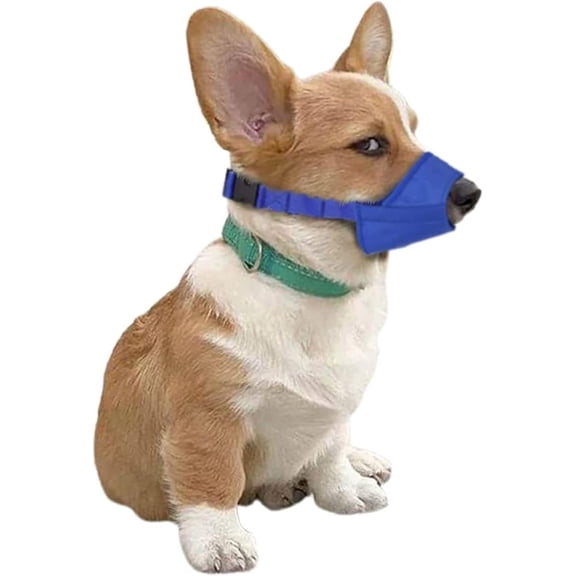 LQCrafK Dog Muzzle, Soft Anti-Biting Barking Chewing Muzzle, Breathable Waterproof Adjustable Muzzle for Small Medium Dogs