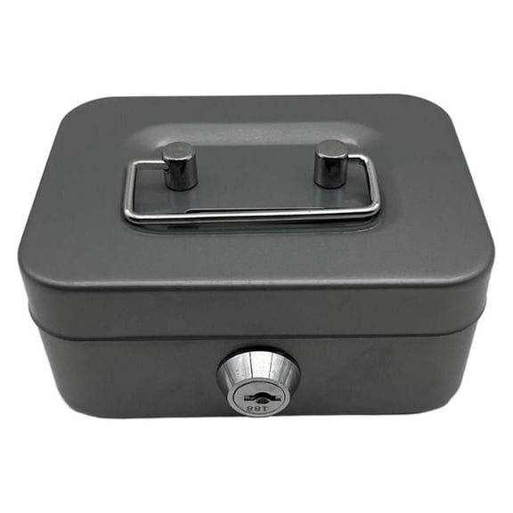 LQCrafK Durable Sturdy Handles Lockable Security with Coin Slot Money Box Cash Box Coin Saving Box Coin Bank