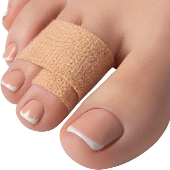 LQCrafK Hammer Toe Straightener Corrector Splint - 4 Broken Toe Wraps, Brace Orthopedic Separator, Cushioned Bandages, Heal Wrap Toe Straighteners for Crooked Toes, Align (Beige)
