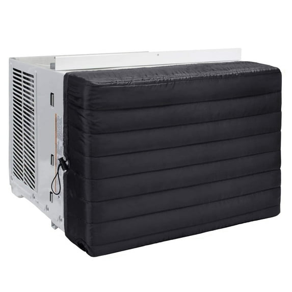 LQCrafK Indoor Air Conditioner Cover AC Unit Cover for Window Units, Window AC Unit Cover for Inside, Double Insulation with Elastic Strap