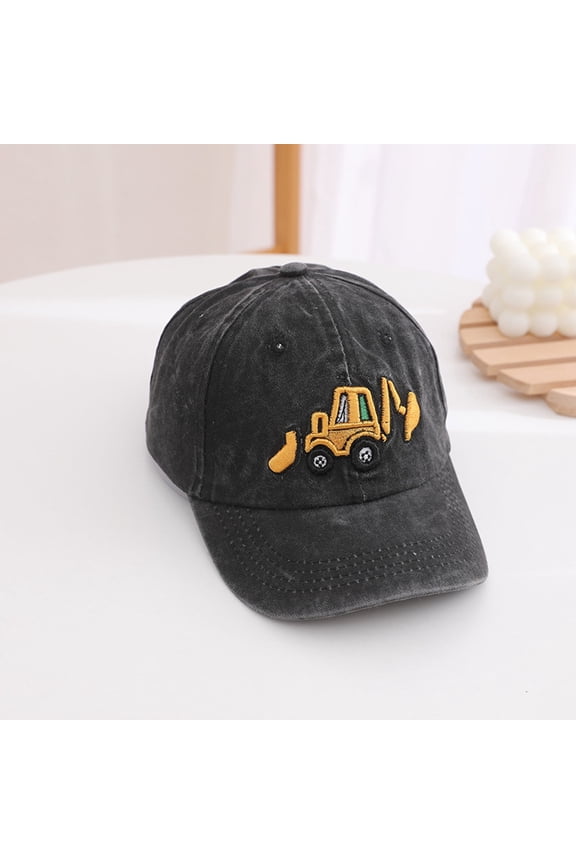 Kids Cartoon Sun Hat - Adjustable Baseball Cap for Boys & Girls, UV Protection, Ages 2-5