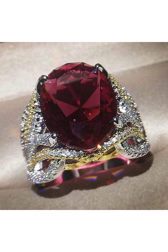 New Women Fashion White Ruby Ring 925 Silver Engagement Ring Jewelry Size 6-10 Grateful