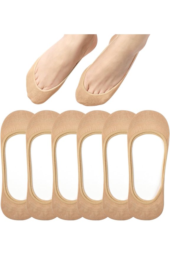 No Show Socks Womens, Low Cut Liners Non Slip Footies for Flats Hidden Invisible Boat Summer 3 to 8 Pairs