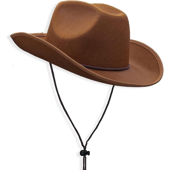 LQCrafK Plain Felt Cowboy & Cowgirl Hat for Men, Women, and Teens | Western Studded Cowboy Hat in Adult Sizes