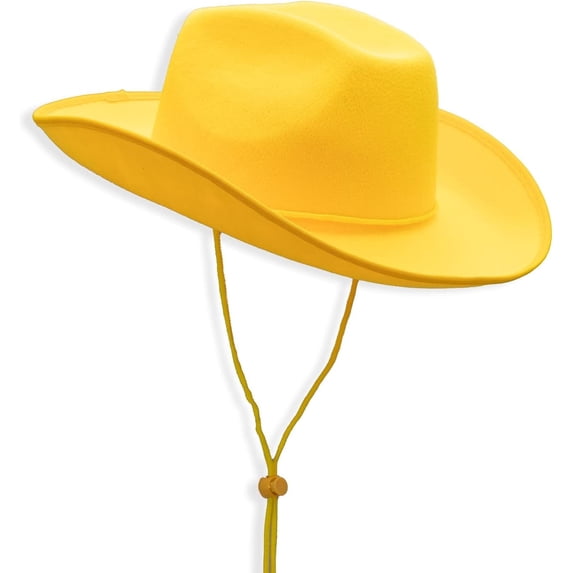 LQCrafK Plain Felt Cowboy & Cowgirl Hat for Men, Women, and Teens | Western Studded Cowboy Hat in Adult Sizes