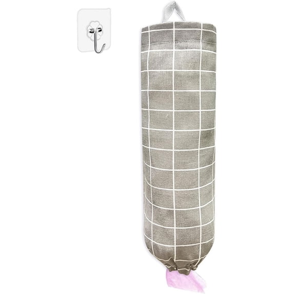 LQCrafK Plastic Bag Holder, Reusable Grocery Bag Holder for Plastic Bags, Strong Plastic Bag Storage Dispenser with Hanging Loop