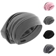 thumbnail image 1 of LQCrafK Silk Satin Sleep Cap Bonnet Hair Cover for Sleeping Silk Lined Beanie Hat for Natural Curly Hair Adjustable Night Cap, 1 of 7