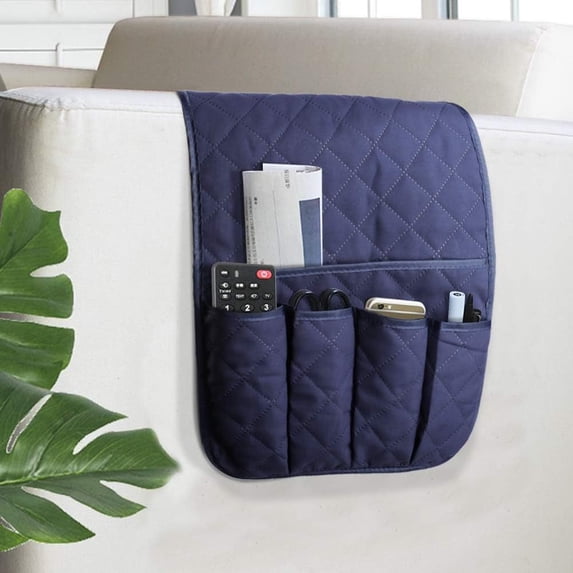 LQCrafK Sofa Armrest Organizer Non-Slip Arm Chair Bedside Caddy Storage Organizer for Recliner Couch with 5 Pockets for Cell Phone TV Remote Control Magazines