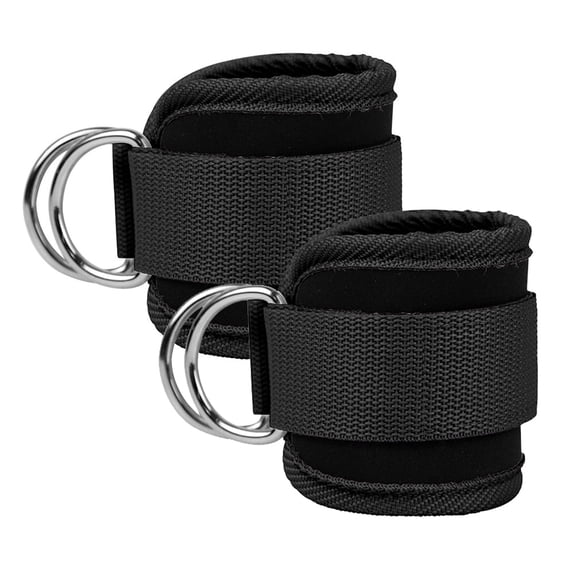 LQCrafK Straps (Pair) For Cable Machine Kickbacks, , Lower Body Exercises - Adjustable Leg Straps - blue