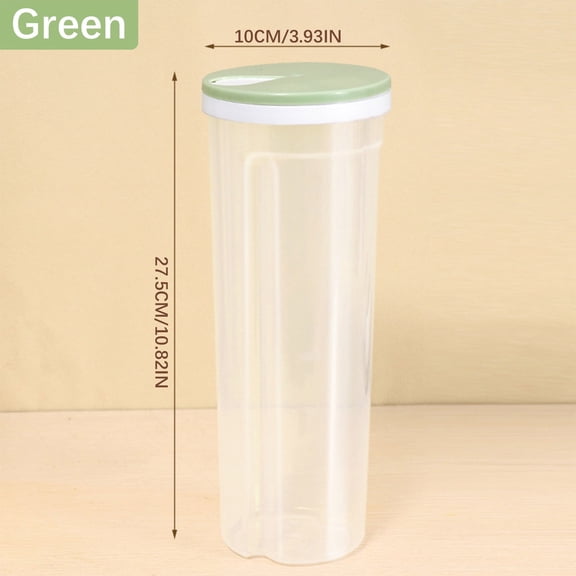 LQCrafK Tall Clear Spaghetti Noodle Pasta Container with Locking Lid Airtight Food Storage Container Plastic Spaghetti Canister Pasta Storage Jar, Blue