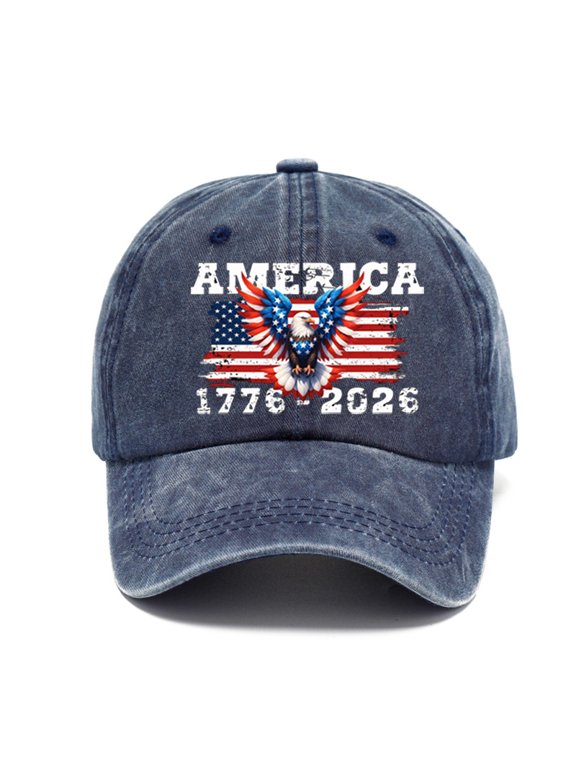 USA 250th Anniversary Snapback Baseball Cap 1776-2026 American Patriotic Print Hat For Men And Women