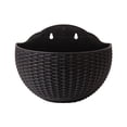 thumbnail image 1 of LQCrafK Wall and Railing Plastic Pots, Hanging Planters with S Hooks, Indoor and Outdoor Half Round Plant Holders for Fence, Balcony or Rails, 1 of 7