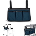 thumbnail image 1 of LQCrafK Wheelchair Armrest Pouch Organizer Wheelchair Side Bag with 3 Pockets for Electric Wheelchairs Scooter Walker Accessories, 1 of 7