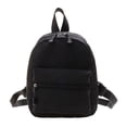 thumbnail image 1 of LQCrafK Women Solid Color Backpack Preppy Style School Nylon Mini Rucksack, 1 of 9