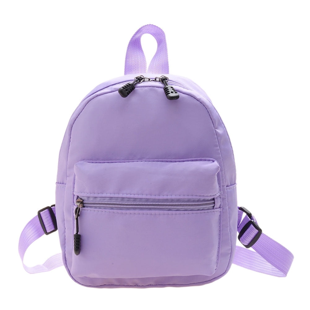 Mini Ruck Backpack LQCrafK Women Solid Color Backpack Preppy Style School Nylon Mini ...