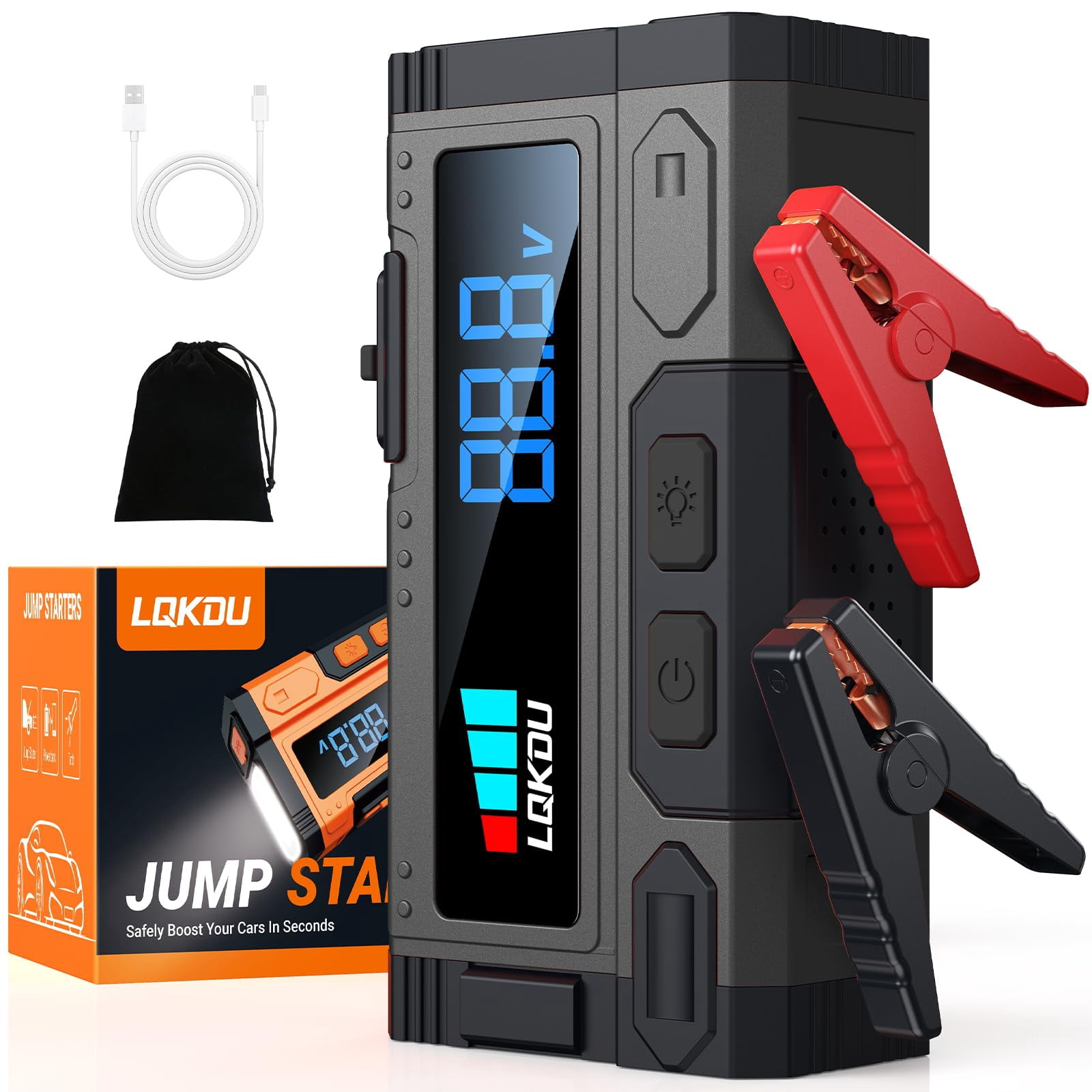 Jump Rong LQKDU Car Battery Jump Starter Gray - Walmart.com
