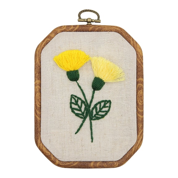 LQPWZU 1PCS Embroidery Practice Kit, Mini Embroidery Kit for Beginners Adults, Stamped Cross Stitch Kits with Stamped Pattern Fabric, Creative Gifts