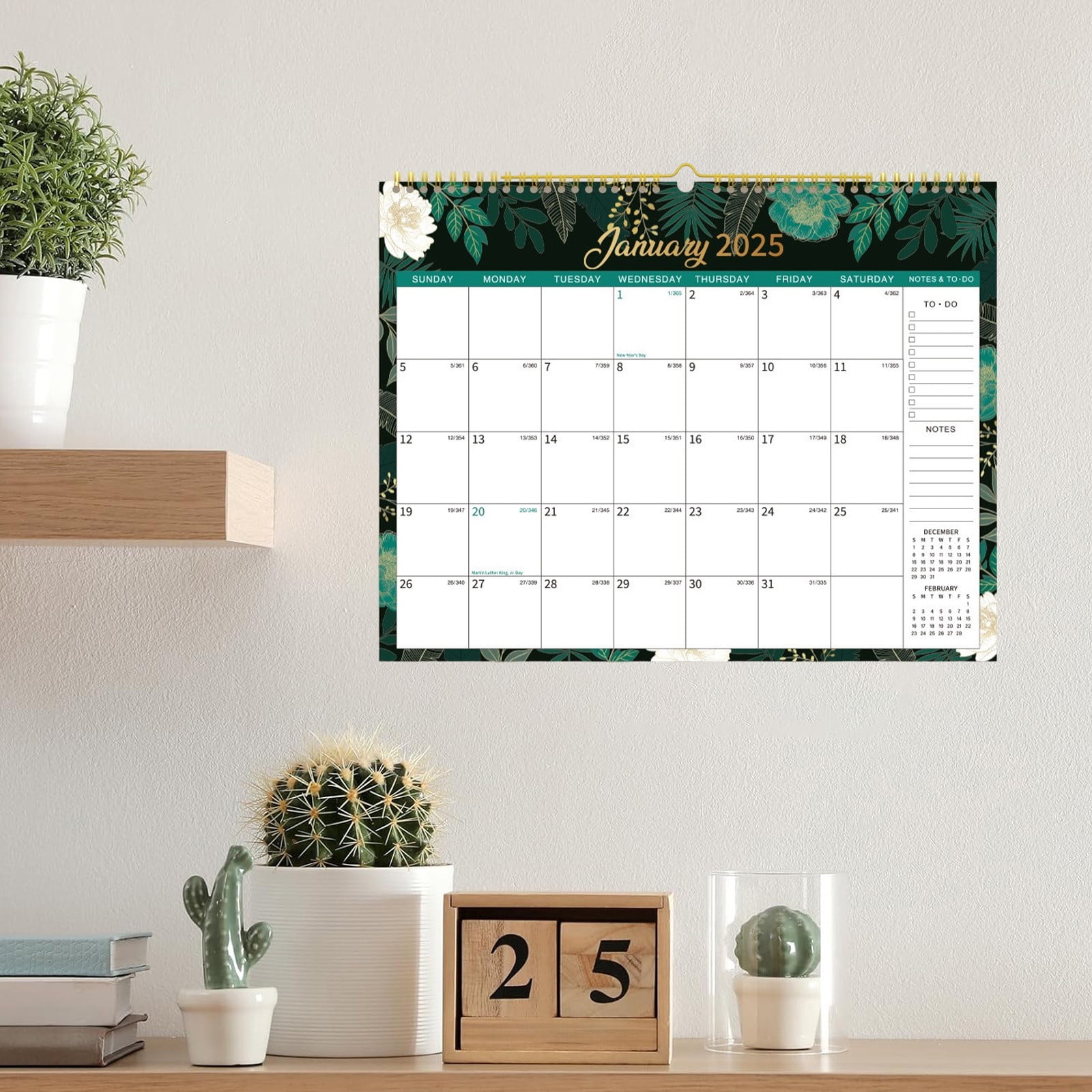 LQPWZU 20252026 Multicolor HandDrawn Design Wall Calendar Monthly