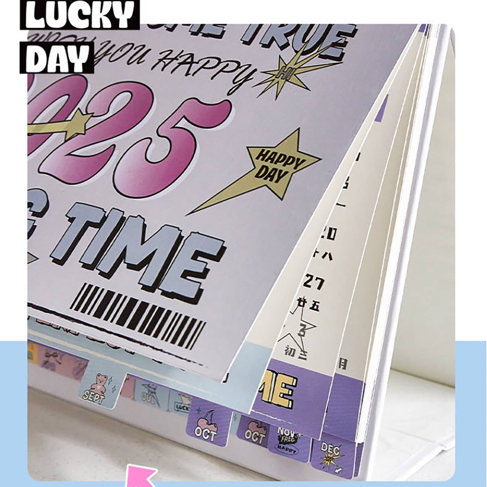 LQPWZU 2025 Desk Calendar,Standing Flip Calendar 2025,12 Months Desktop ...